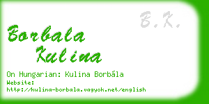borbala kulina business card